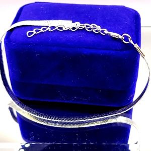 Sterling silver ankle bracelet